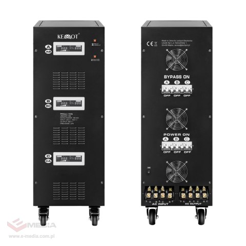 Automatyczny trójfazowy stabilizator napięcia KEMOT PROavr-100k