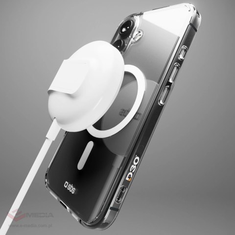 Etui SBS Extreme Mag D3O MagSafe do iPhone 16 Plus - przezroczyste