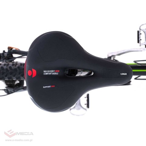 Siodełko rowerowe RALLEX sportowe wygodne pianka elastyczna lampka LED