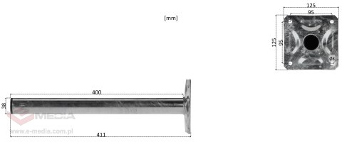 UCHWYT MUROWY UMI-38L40
