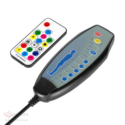 Fotel gamingowy Kruger&Matz GX-150 Czarny LED 7-punktowy masaż