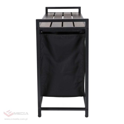 Kosz na pranie bieliznę 2 komory z półką blatem pojemnik loft 80l