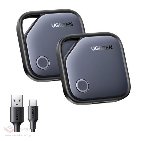 2x Inteligentny lokalizator Ugreen Smart Finder CM919 v2, USB-C, do iPhone / iPad / Mac
