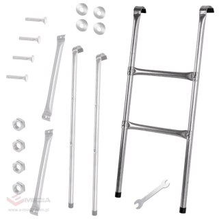 Drabinka do trampoliny ogrodowej schodki uniwersalna metalowa 86,5 x 37 cm