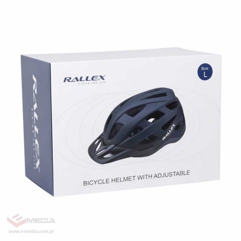 Kask rowerowy na rower RALLEX damski męski regulowany czarny L 58-62cm