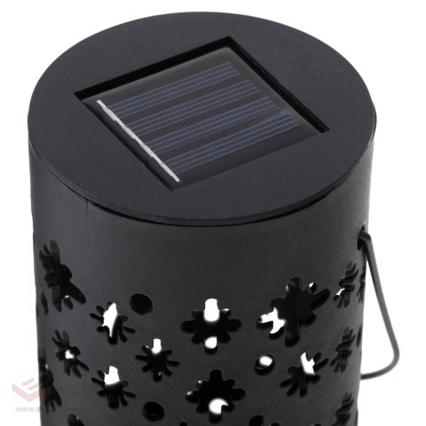 Lampa solarna ogrodowa ażurowa latarenka lampion LED czujnik zmierzchu wbijana 4szt.