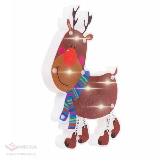 Lampki LED wisząca ozdoba dekoracja okna świąteczna przyssawka renifer
