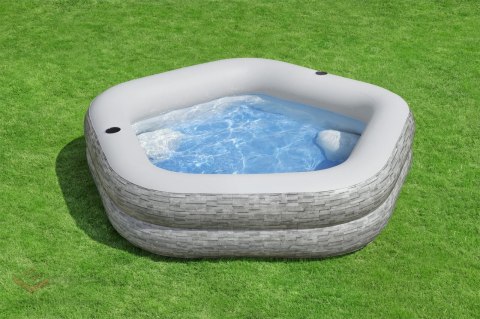Dmuchany Basen ogrodowy dla rodziny 213x206x53cm BESTWAY + Dmuchane Siedziska + Cup holdery