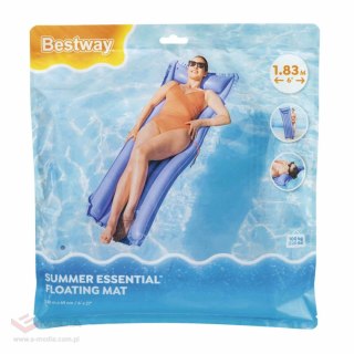 Dmuchany Materac do pływania Fioletowy BESTWAY 183x69cm + Poduszka