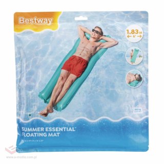 Dmuchany Materac do pływania Zielony BESTWAY 183x69cm + Poduszka