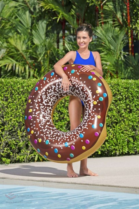 Duże kółko do pływania dla dzieci Donut Brązowy BESTWAY 107cm Winyl