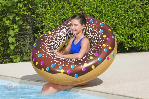 Duże kółko do pływania dla dzieci Donut Brązowy BESTWAY 107cm Winyl