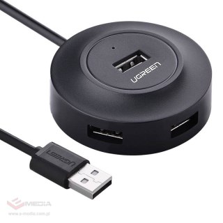 Hub USB UGREEN CR106 4-portowy 1m (czarny)