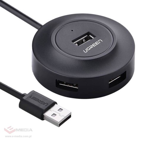 Hub USB UGREEN CR106 4-portowy 1m (czarny)