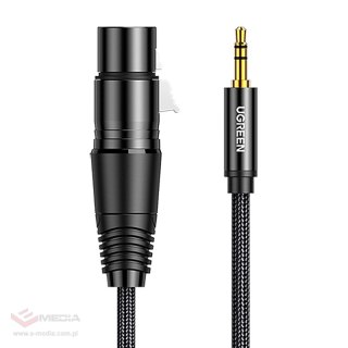 Kabel UGREEN AV182 jack 3.5mm-XLR 1m (czarny)