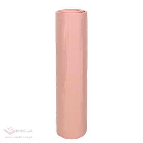 Mata do ćwiczeń jogi gimnastyczna treningowa fitness karimata gruba 1,5cm różowa + pokrowiec