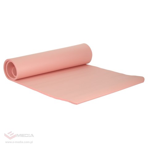 Mata do ćwiczeń jogi gimnastyczna treningowa fitness karimata gruba 1,5cm różowa + pokrowiec