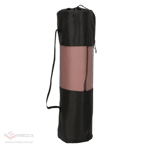 Mata do ćwiczeń jogi gimnastyczna treningowa fitness karimata gruba 1,5cm różowa + pokrowiec