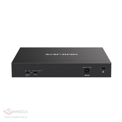 Switch Mercusys MS108GP, 8 portów (7xPoE+), 65W