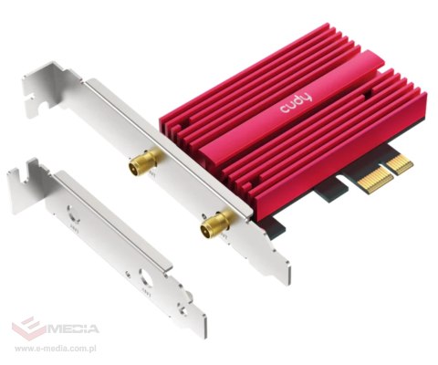 KARTA SIECIOWA WI-FI 7 PCIE WE9300S 2.4 GHz, 5 GHz, 6 GHz 688 Mb/s + 2882 Mb/s + 5760 Mb/s Wi-Fi 7 CUDY