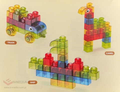 Zestaw Miękkich Żelowych Klocków 37el.