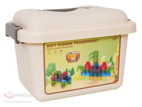 Zestaw Miękkich Żelowych Klocków 82el. + Kuferek