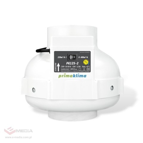 PRIMA KLIMA WENTYLATOR 2 SPEED 220/400M3/H FI125MM