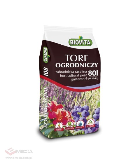 BIOVITA TORF OGRODNICZY KWAŚNY 80L