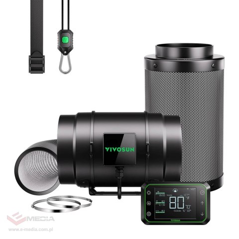 VIVOSUN ZESTAW WENTYLACYJNY 125MM 660M3/H PRO
