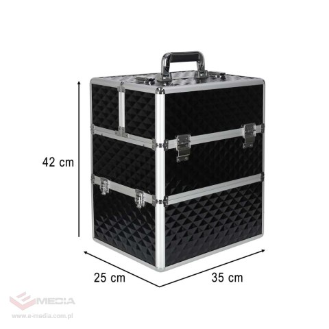 Kuferek na kosmetyki walizka organizer kosmetyczny XXL 3D