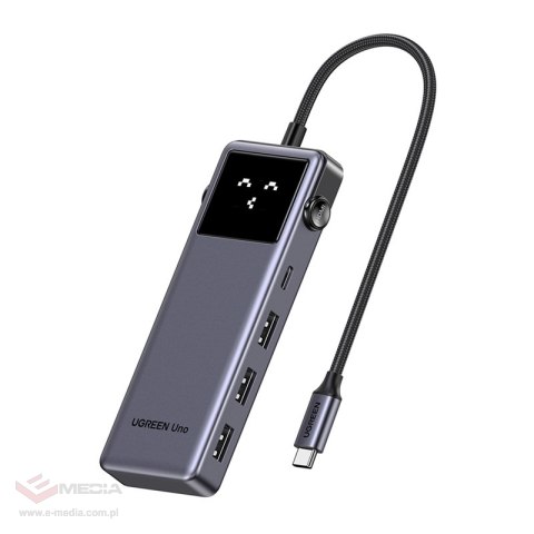 Hub UGREEN CM889 6w1 USB-C do HDMI, 4K 3x USB, PD 100W