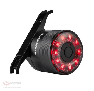 Lampka rowerowa tylna Rockbros Q1 7 kolorów LED + kabel USB-C - USB-A - czarna