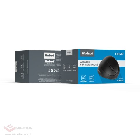 Bezprzewodowa mysz pionowa Rebel VM20