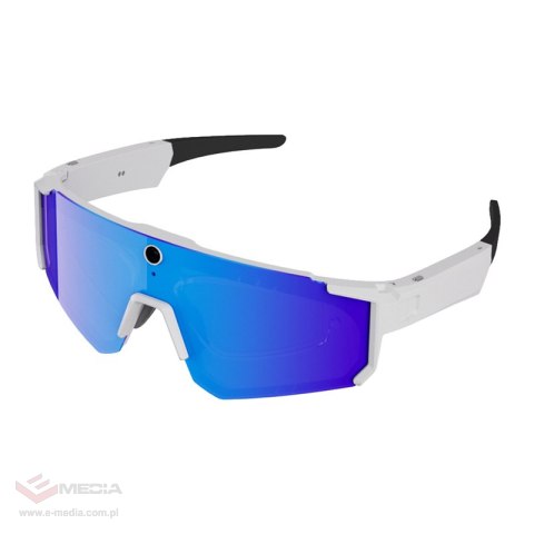 Sportowe okulary Colmi V06 AI Białe (z niebieskimi szkłami)