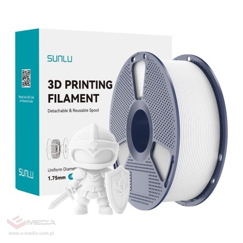 Filament SUNLU PLA+ 1.75mm 1kg (biały)