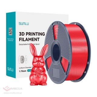 Filament SUNLU PLA+ Silk 1.75mm 1kg (czerwony)