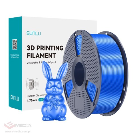Filament SUNLU PLA+ Silk 1.75mm 1kg (niebieski)
