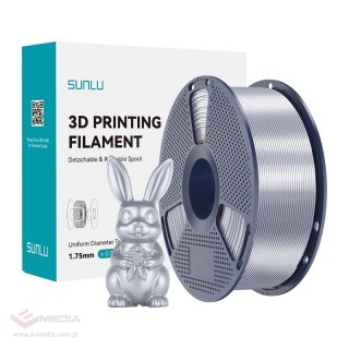 Filament SUNLU PLA+ Silk 1.75mm 1kg (srebrny)