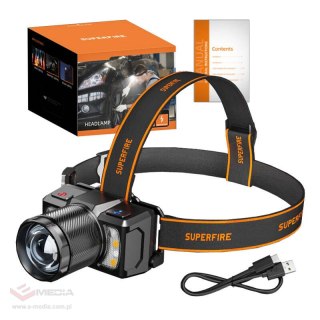 Latarka czołowa SUPERFIRE HL25 700lm USB-C