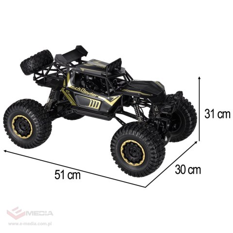 Samochód zdalnie sterowany 2,4GHz 1:8 51cm metal czarny