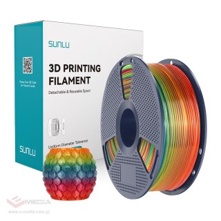Filament SUNLU PLA 1.75mm 1kg Rainbow 01 (przezroczysty)