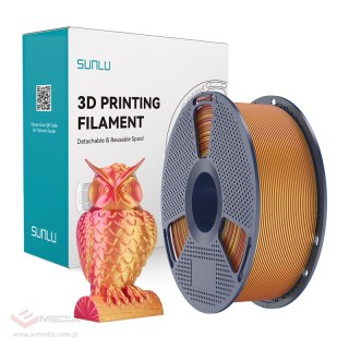 Filament SUNLU PLA+ Silk Dual Color 1.75mm 1kg (czerwono-złoty)