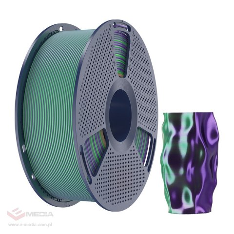 Filament SUNLU PLA+ Silk Dual Color 1.75mm 1kg (zielono-fioletowy)