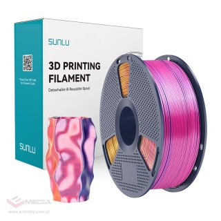 Filament SUNLU PLA+ Silk Tri-Color 1.75mm 1kg (czerwono-żółto-niebieski)