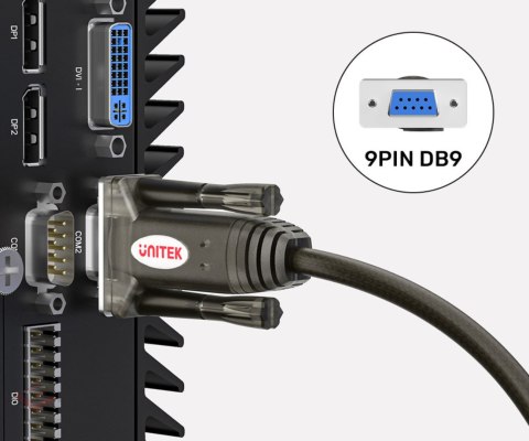KONWERTER Y-1105D01 USB-A / RS232 - DB9 UNITEK
