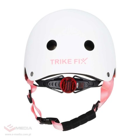 Kask rowerowy dla dziecka Trike Fix dziecięcy regulowany LED S 48-54cm biały