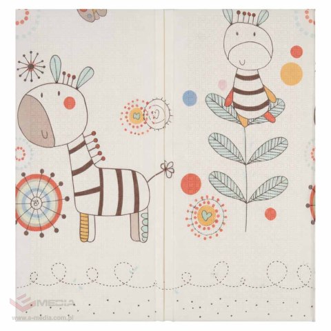Mata edukacyjna piankowa dwustronna składana 180x200cm zwierzęta wzór