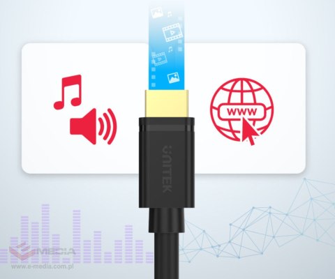 PRZEDŁUŻACZ HDMI Y-C166K 3 m, 4K @ 60 Hz UNITEK