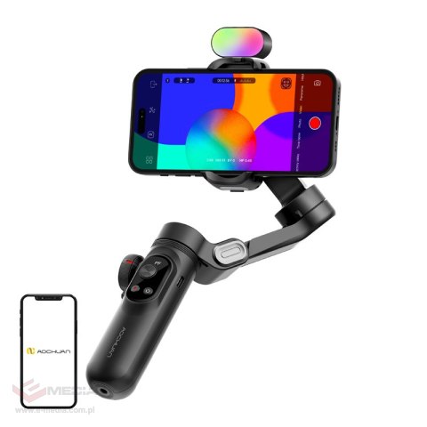 Gimbal AOCHUAN X Pro z oświetleniem RGB (czarny)