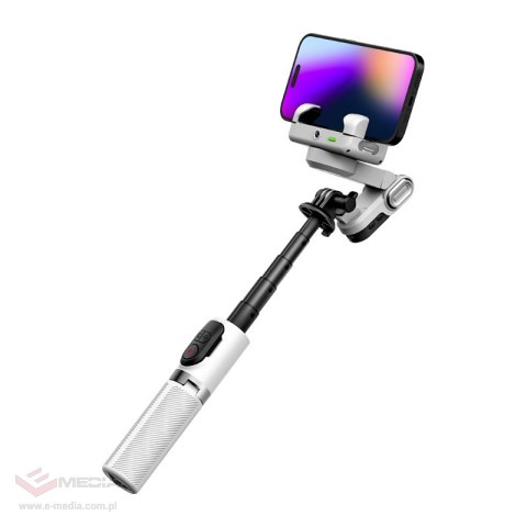 Gimbal AOCHUAN M1 Pro z oświetleniem RGB (biały)